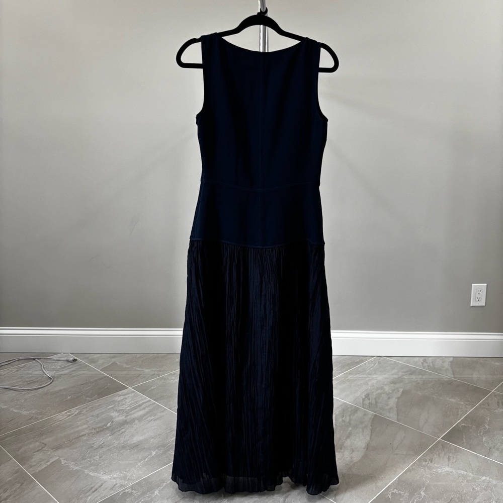 Reformation Navy Sleeveless Pleated Midi Dress - Picture 5 of 6